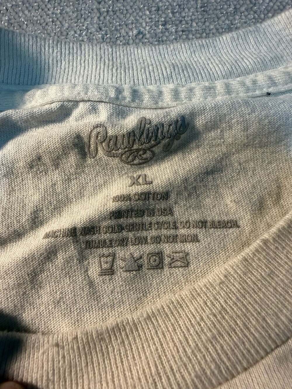 Rawlings Vintage 1922 Spring and Summer Sports Graphic Tee Shirt White XL - Picture 2 of 3